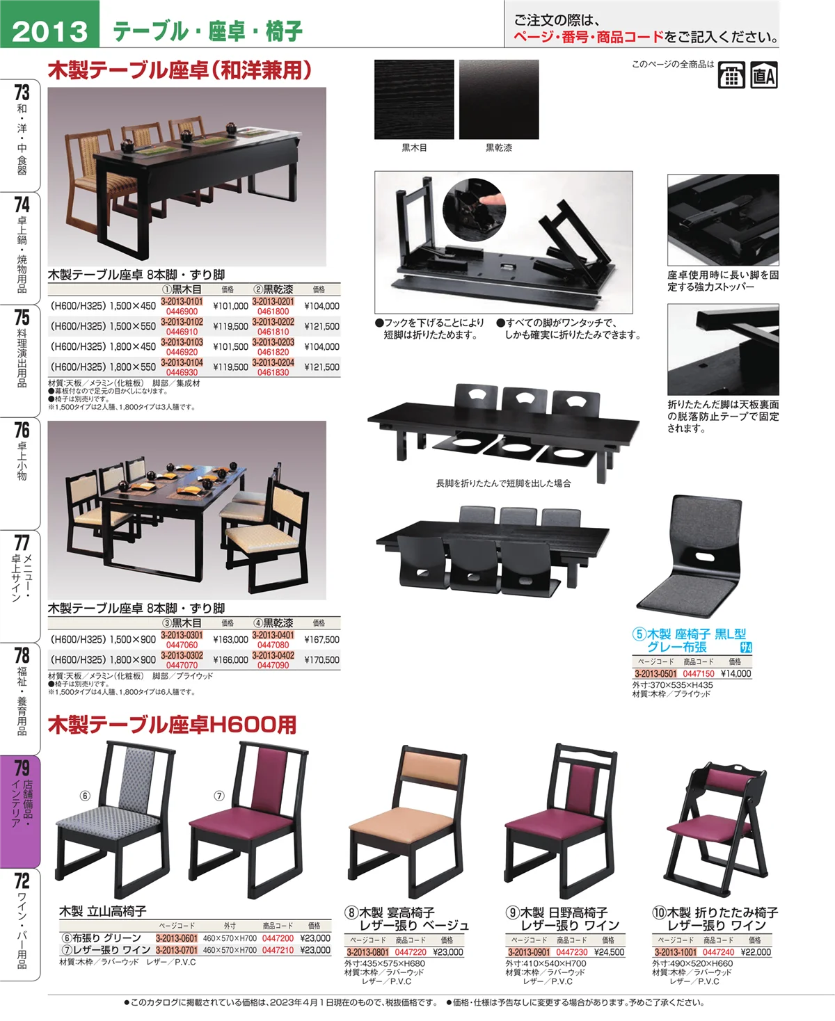 EBM業務用厨房用品カタログvol.23・ページ番号2013・福祉・養育用品