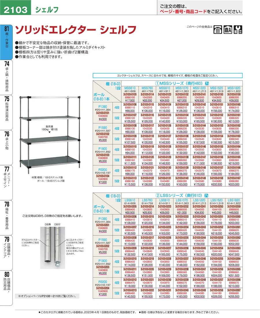 店舗備品・防災用品 ページ2103