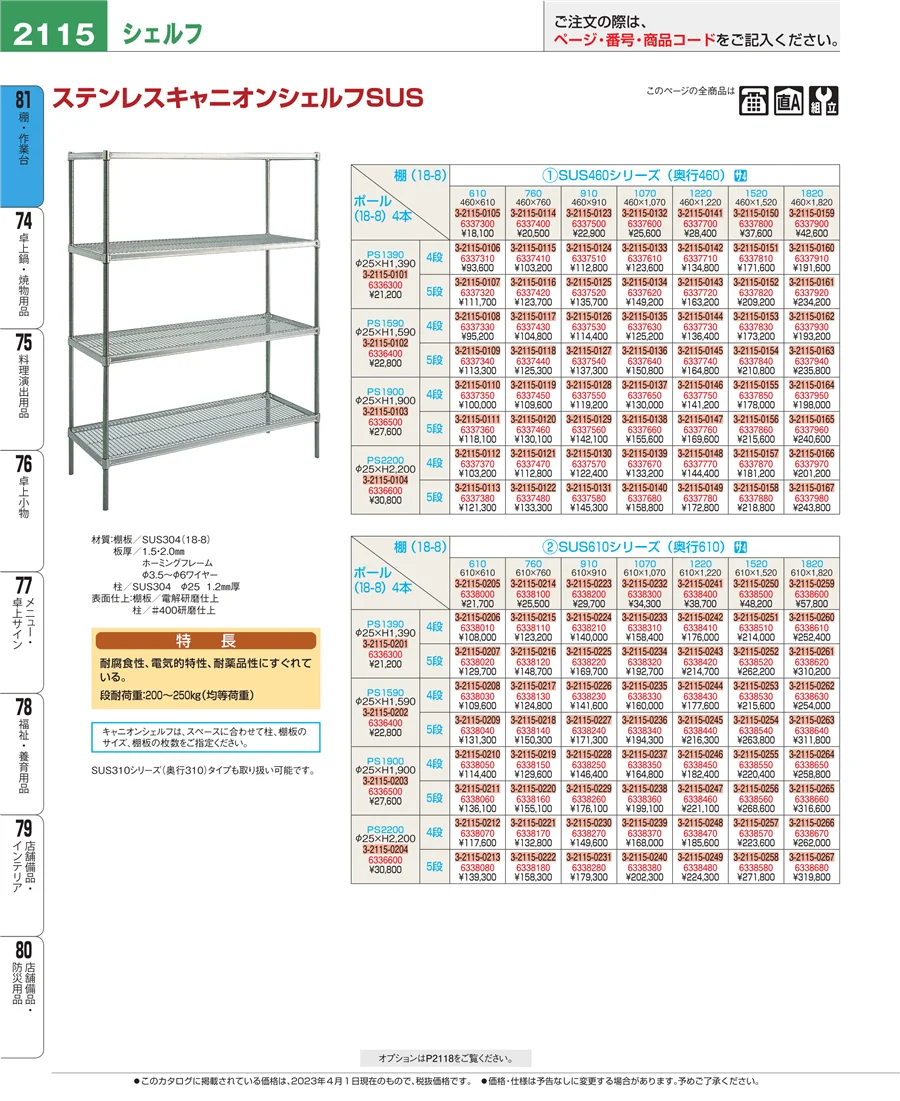 店舗備品・防災用品 ページ2115