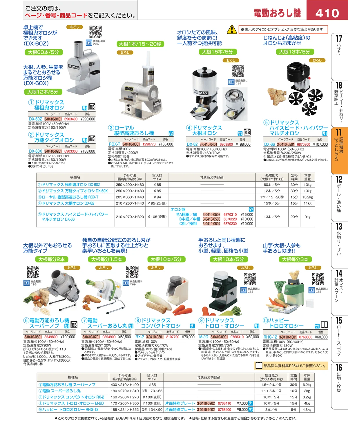 EBM業務用厨房用品カタログvol.23・ページ番号410・まな板