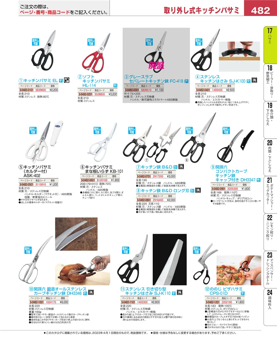缶切・栓抜 ページ482