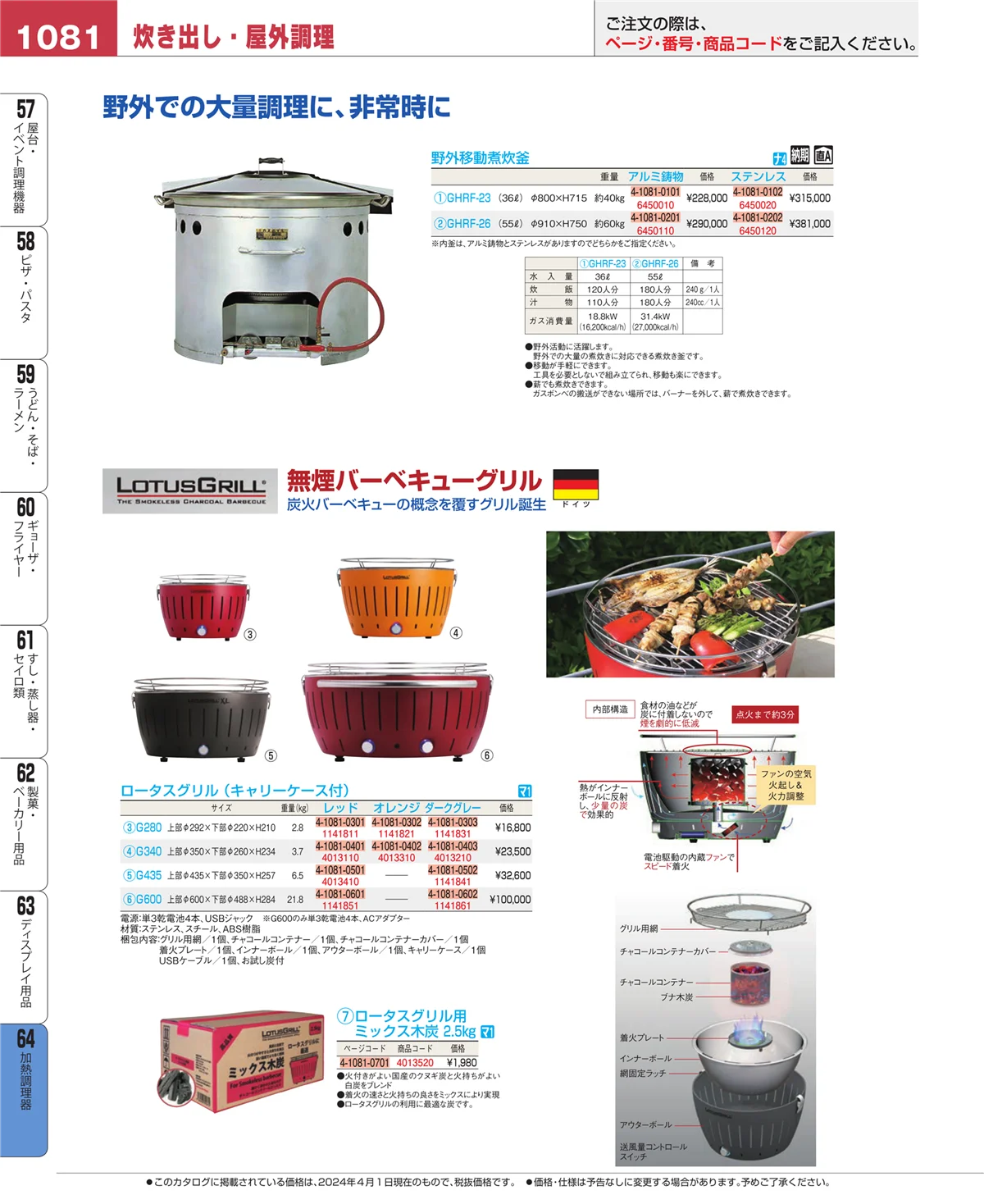 EBM業務用厨房用品カタログvol.24・ページ番号1081・ディスプレイ用品