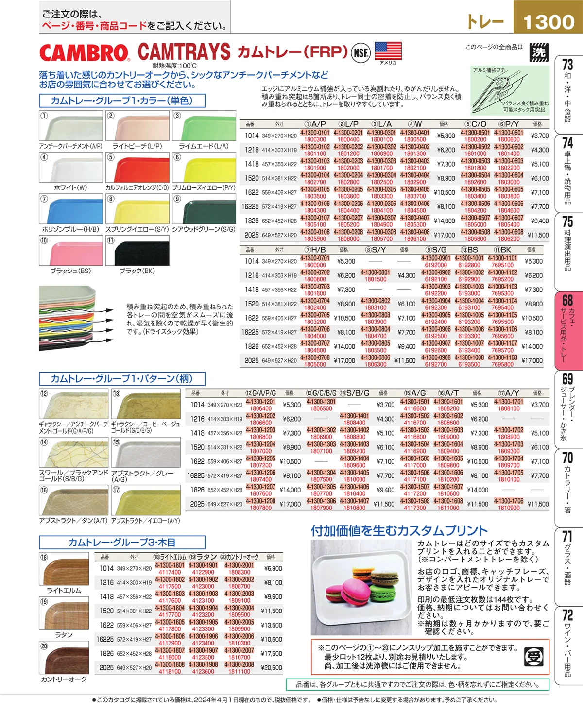 EBM業務用厨房用品カタログvol.24・ページ番号1300・ビュッフェ・宴会