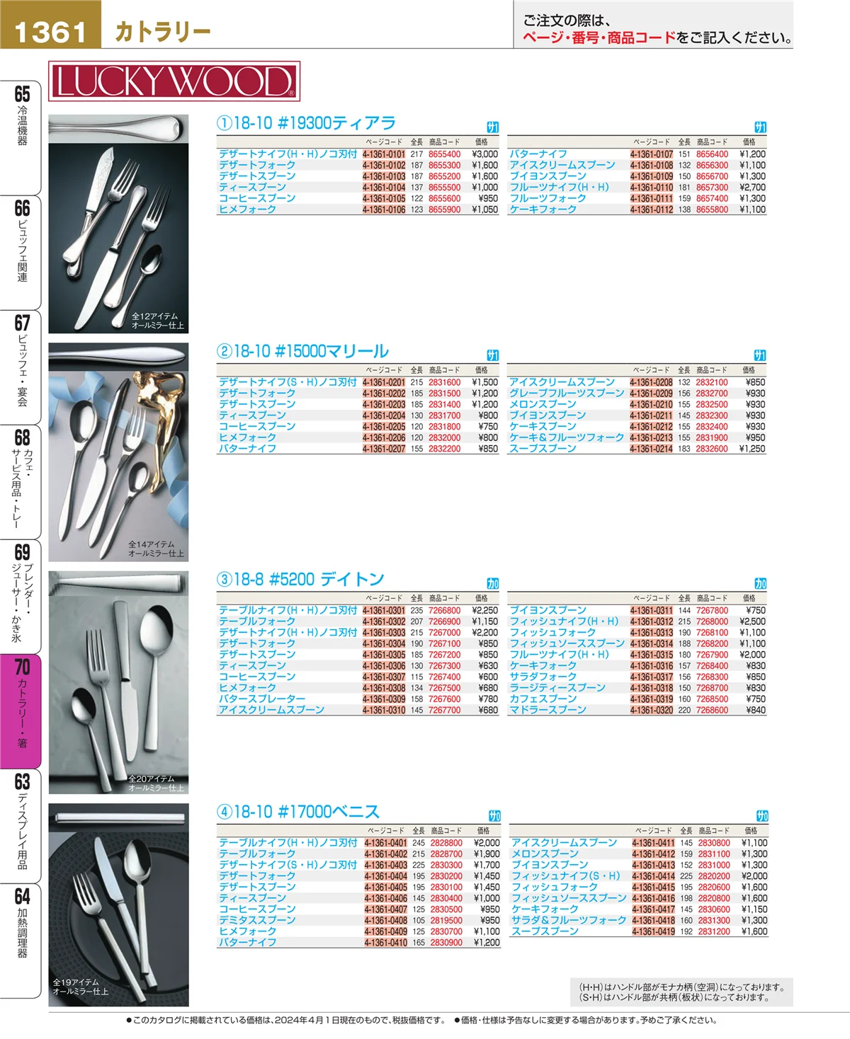 EBM業務用厨房用品カタログvol.24・ページ番号1361・ブレンダー・ジューサー・かき氷