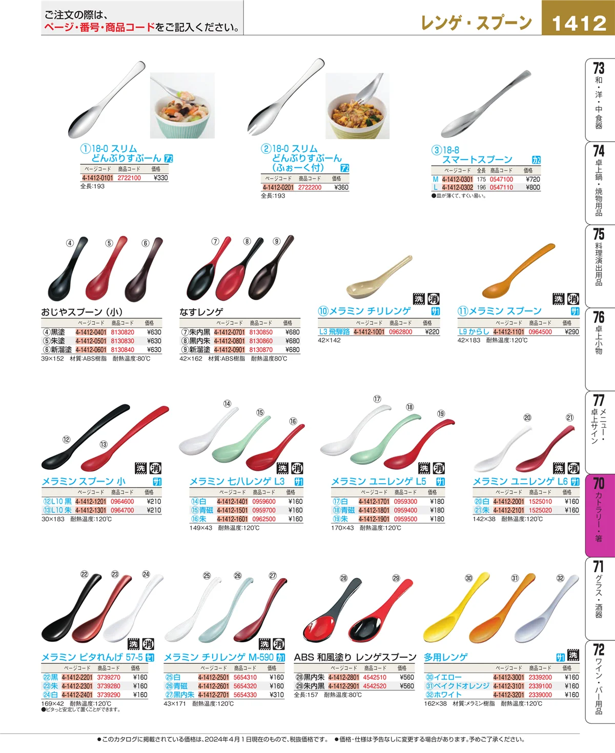 EBM業務用厨房用品カタログvol.24・ページ番号1412・ブレンダー・ジューサー・かき氷