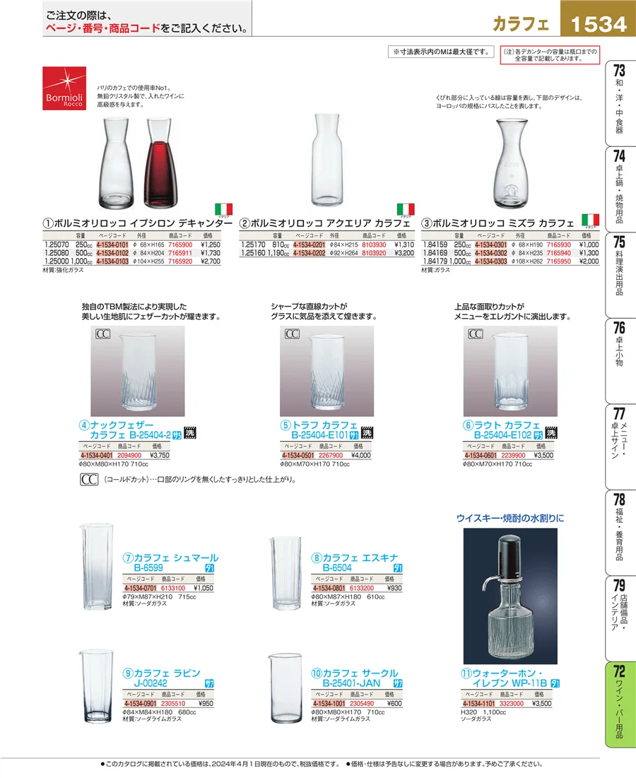 グラス・酒器 ページ1534