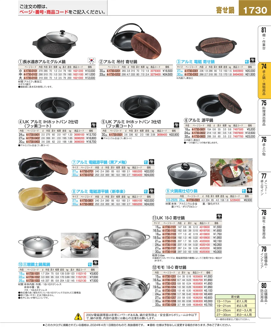 和・洋・中 食器 ページ1730