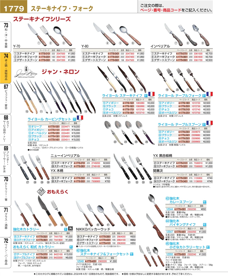 和・洋・中 食器 ページ1779