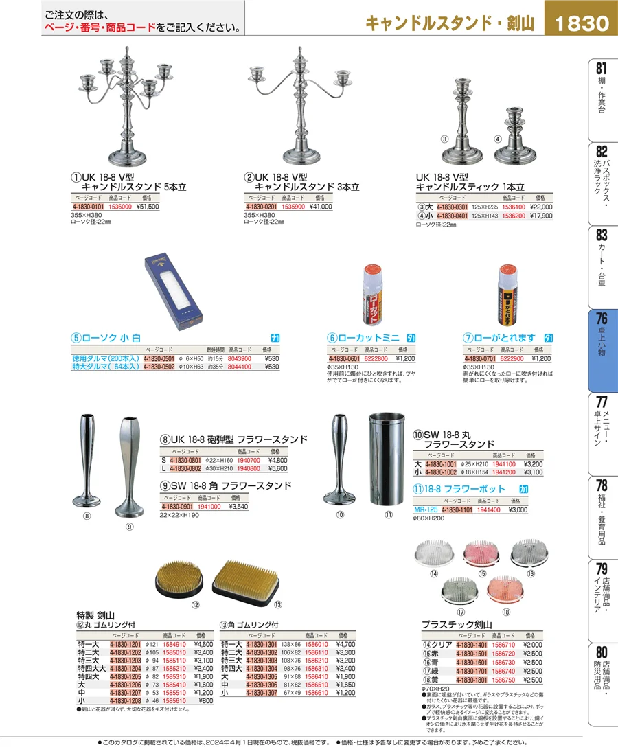 料理演出用品 ページ1830