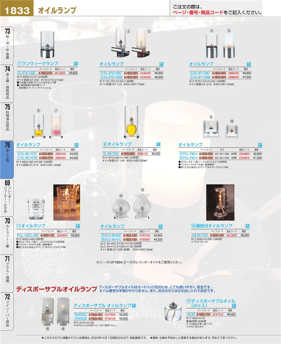 料理演出用品 ページ1833