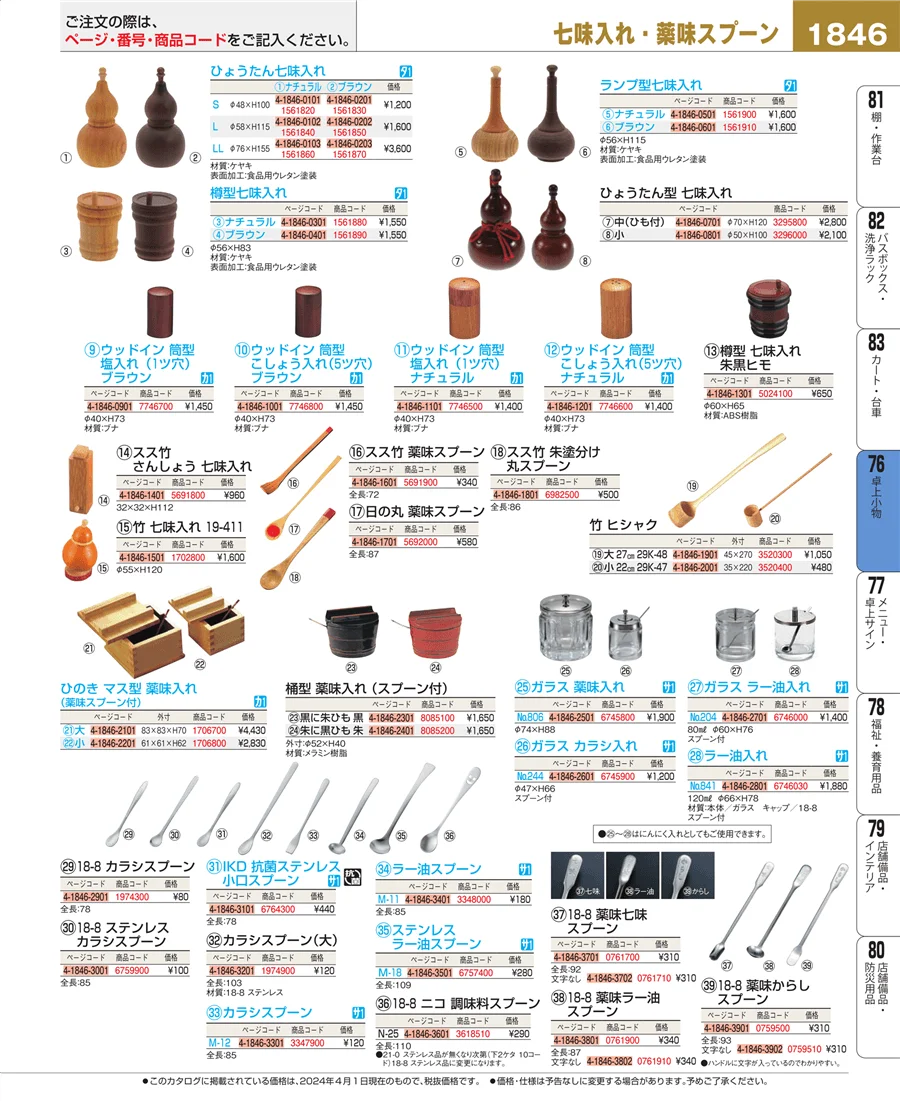 料理演出用品 ページ1846