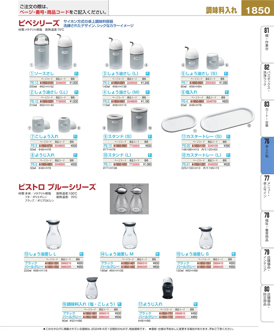 料理演出用品 ページ1850