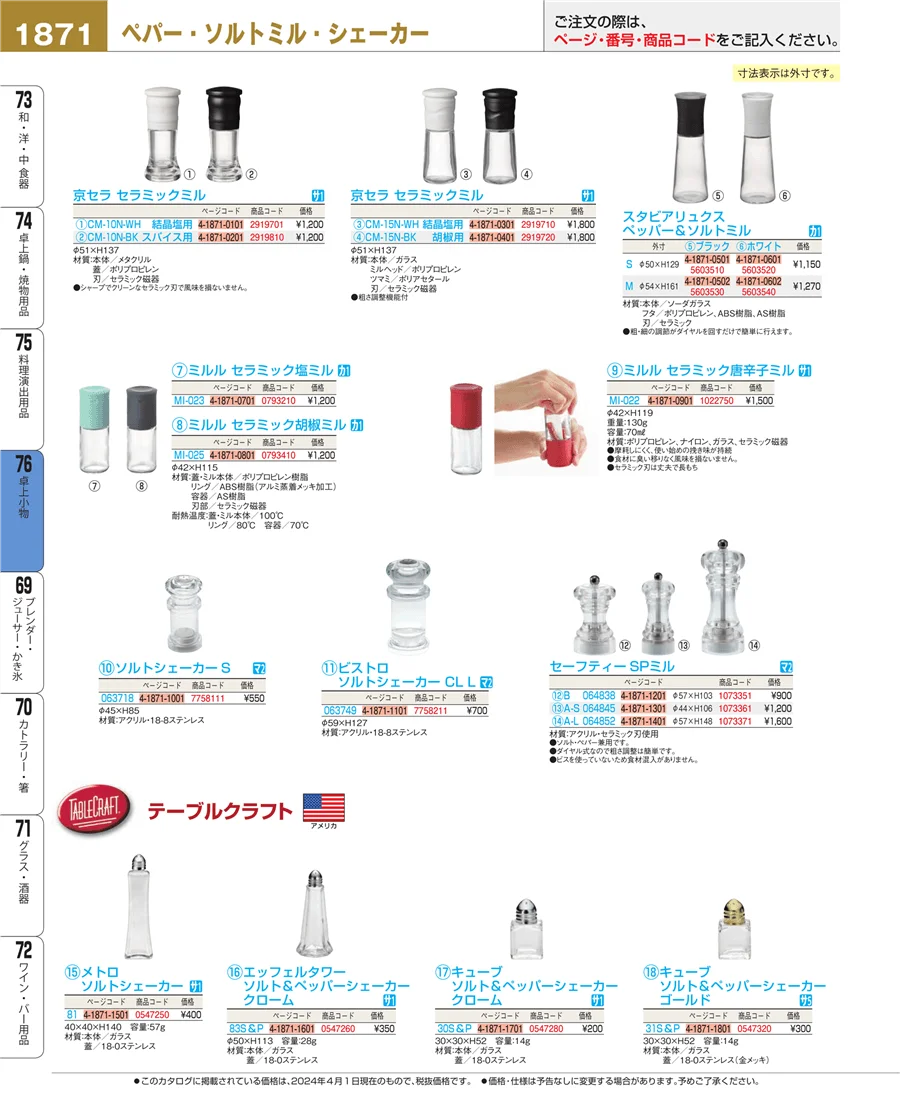 料理演出用品 ページ1871