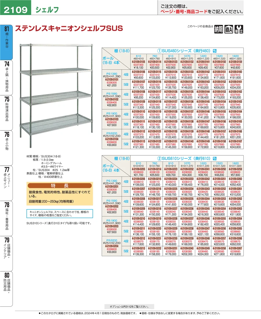 店舗備品・防災用品 ページ2109