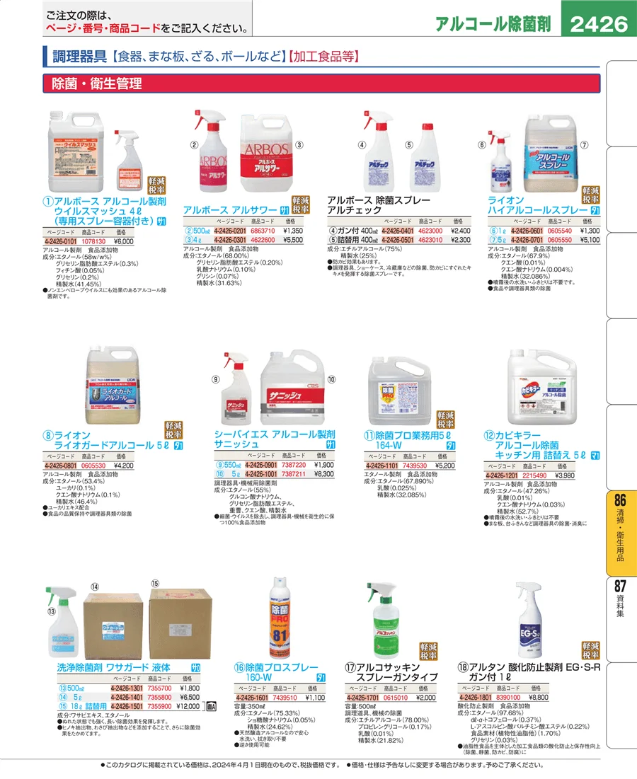 厨房消耗品 ページ2426