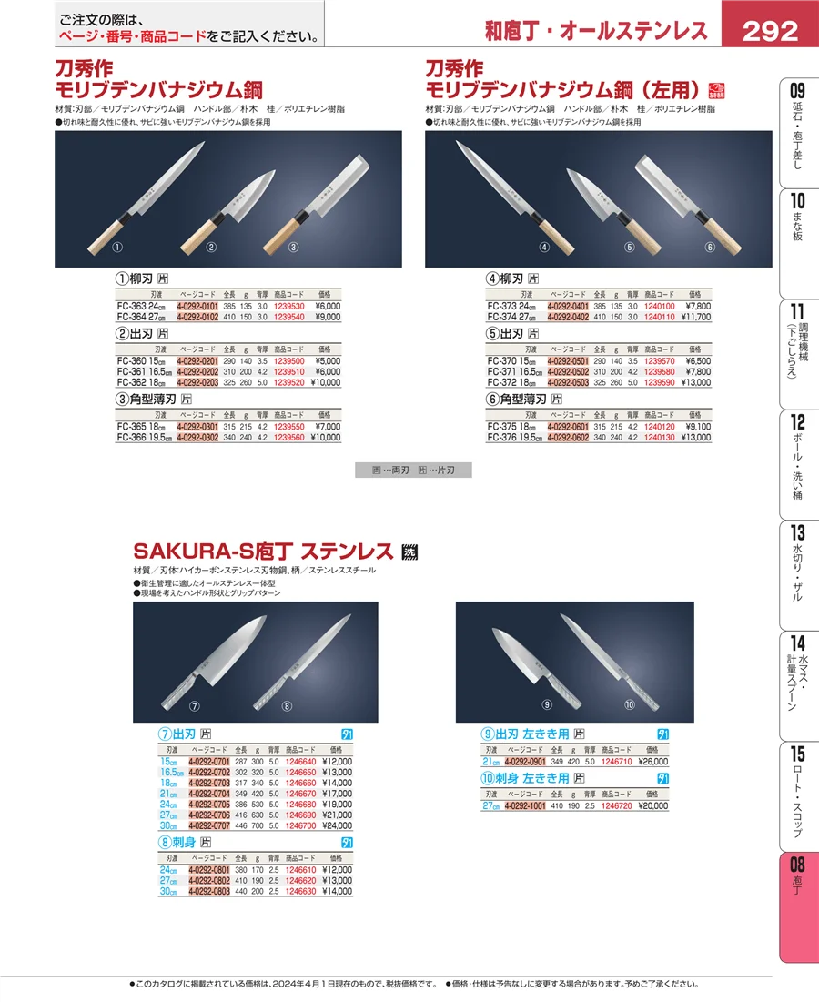 ホテルパン・ガストロノームパン ページ292