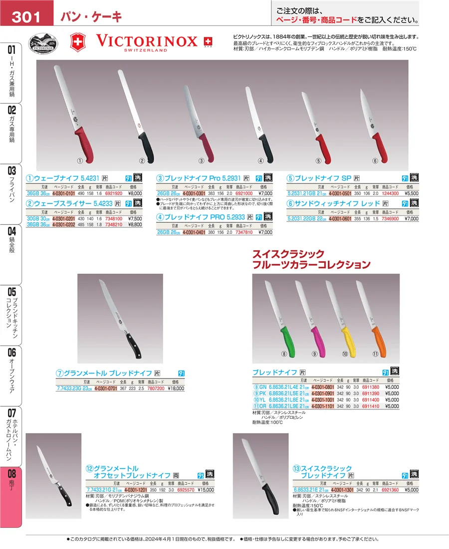 ホテルパン・ガストロノームパン ページ301