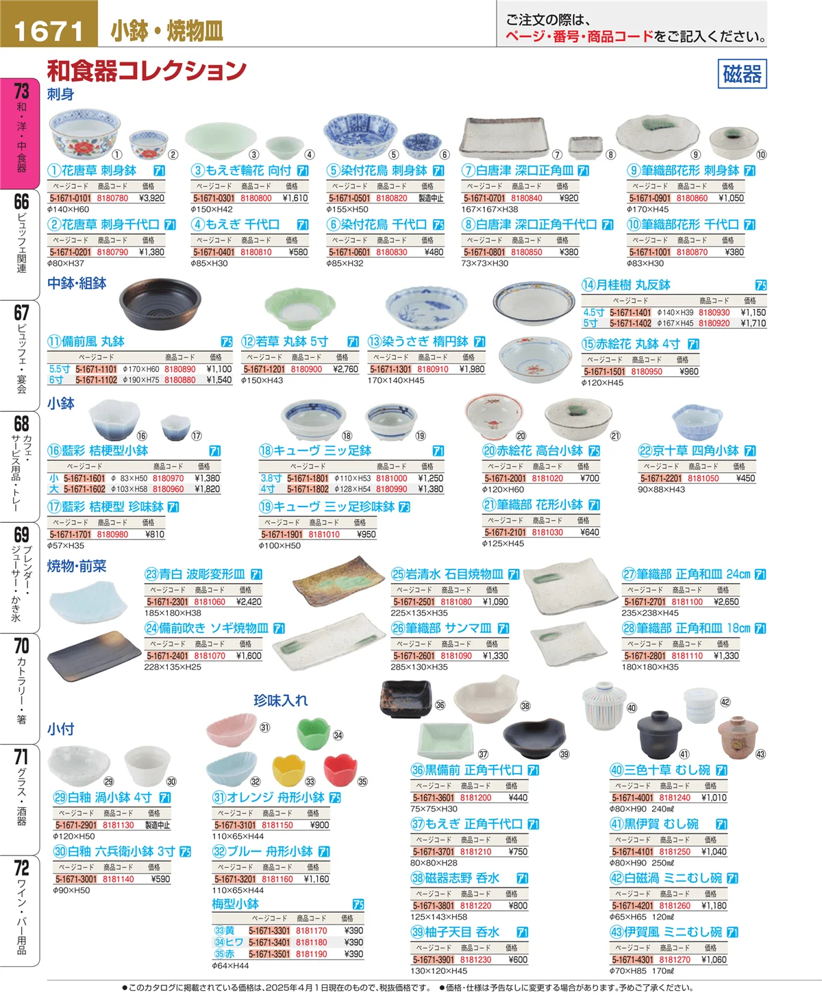 EBM業務用厨房用品カタログvol.25・ページ番号1671・ワイン・バー用品