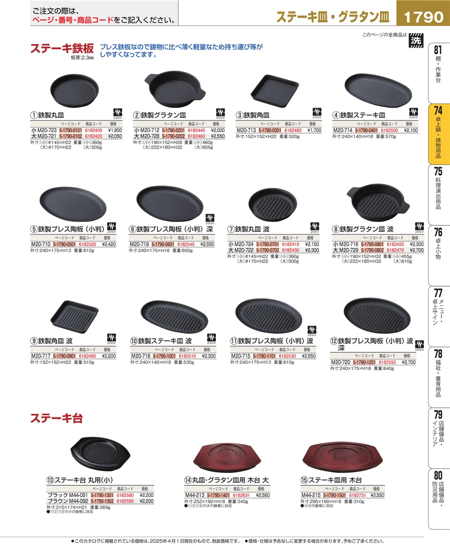 和・洋・中 食器 ページ1790