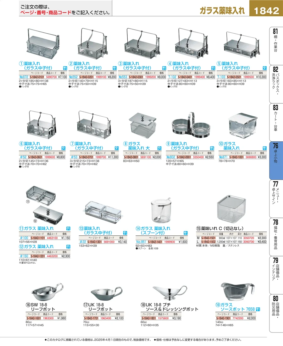 料理演出用品 ページ1842