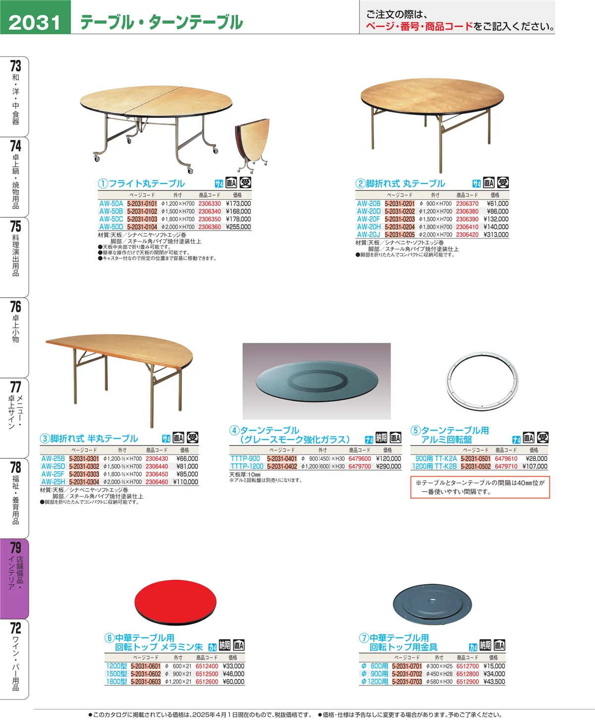 EBM業務用厨房用品カタログvol.25・ページ番号2031・福祉・養育用品