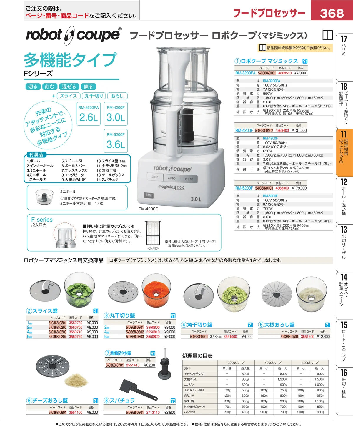 EBM業務用厨房用品カタログvol.25・ページ番号368・まな板