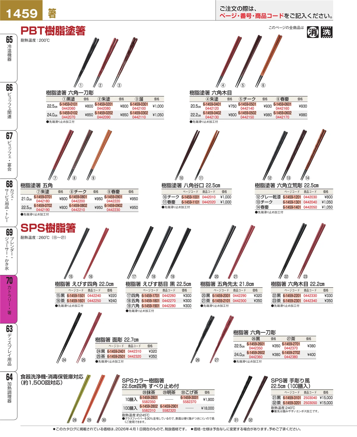 EBM業務用厨房用品カタログvol.26・ページ番号1459・ブレンダー・ジューサー・かき氷