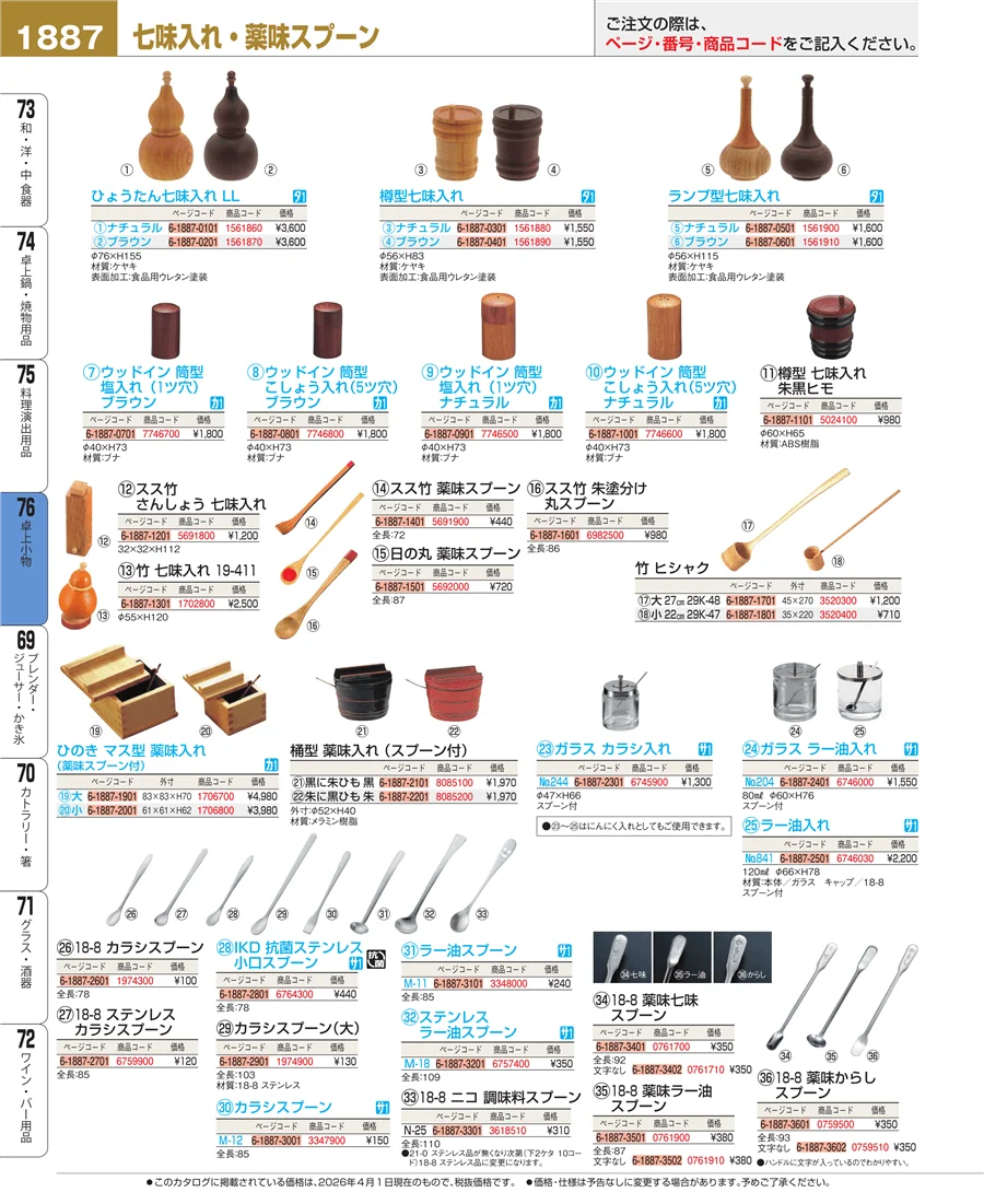 料理演出用品 ページ1887