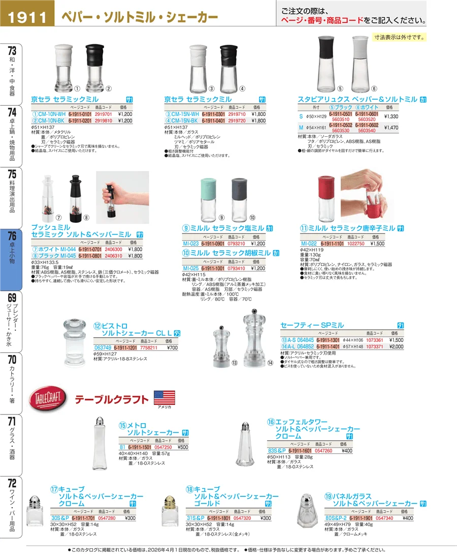 料理演出用品 ページ1911