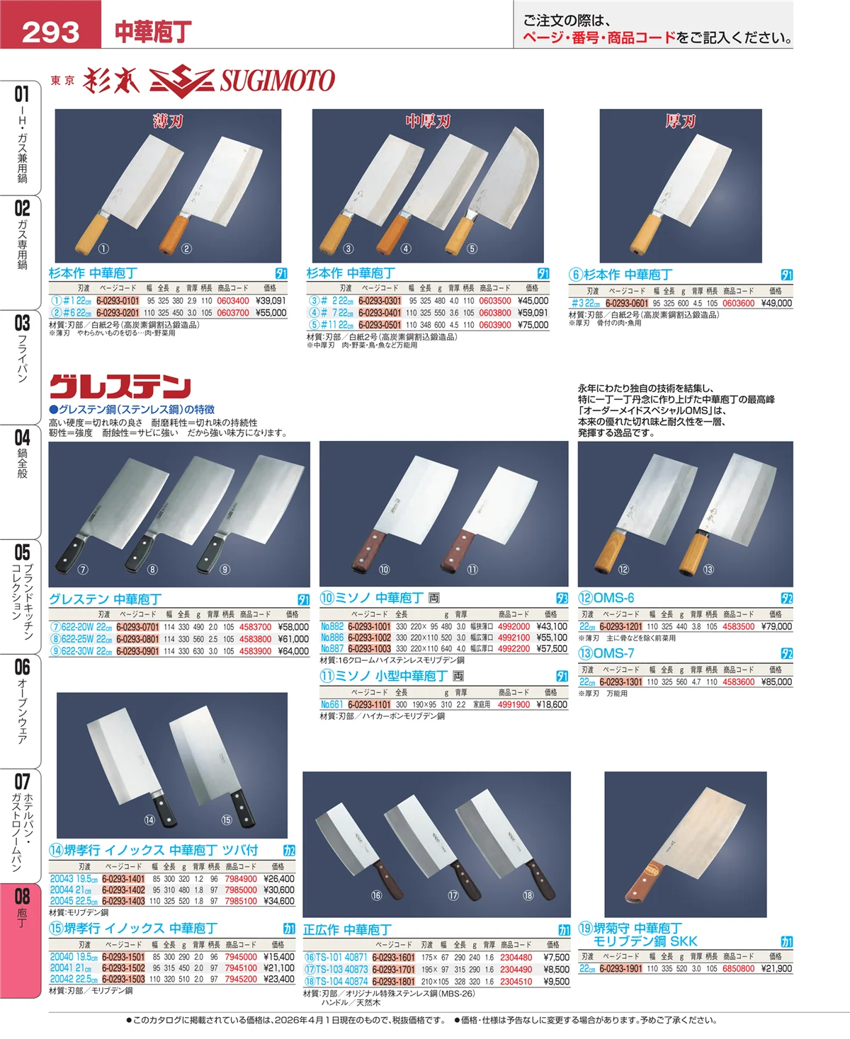 EBM業務用厨房用品カタログvol.26・ページ番号293・ホテルパン・ガストロノームパン