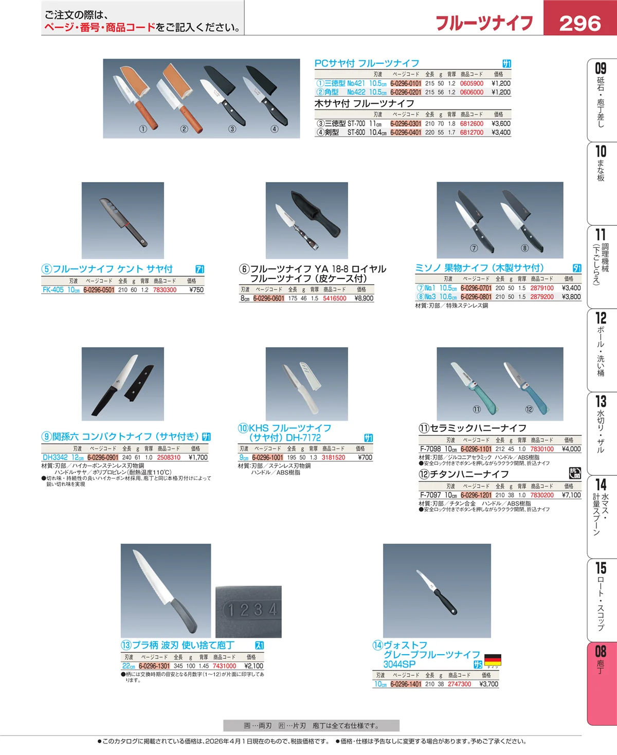 EBM業務用厨房用品カタログvol.26・ページ番号296・ホテルパン・ガストロノームパン