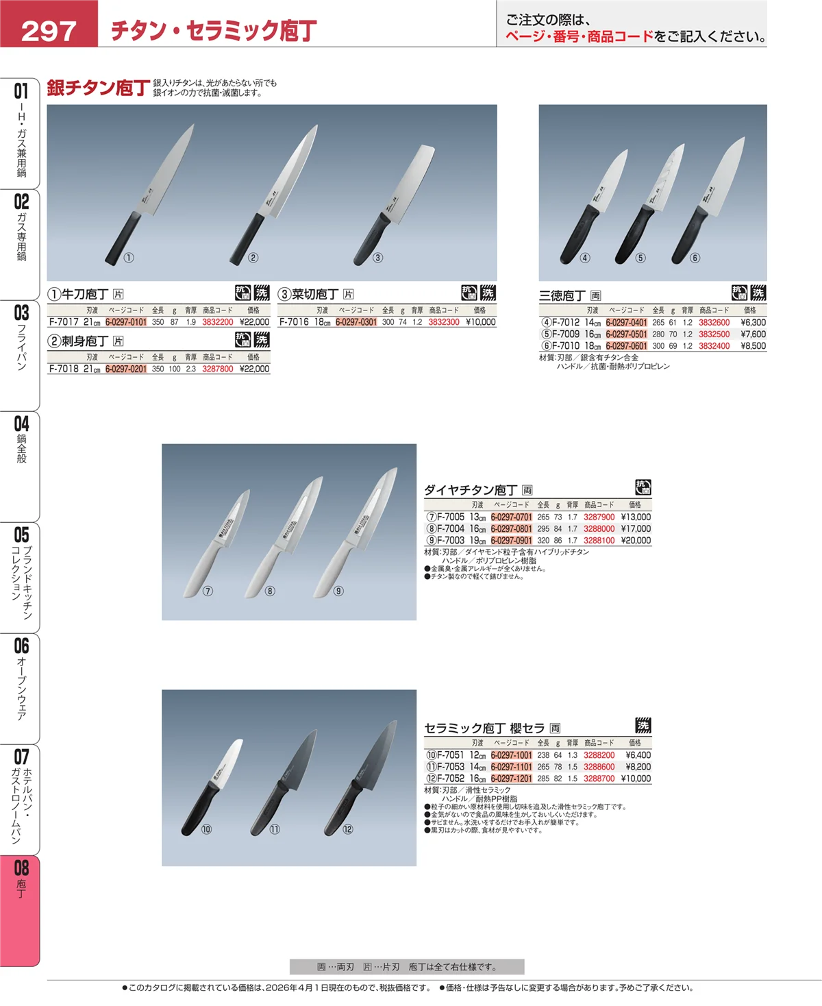 EBM業務用厨房用品カタログvol.26・ページ番号297・ホテルパン・ガストロノームパン
