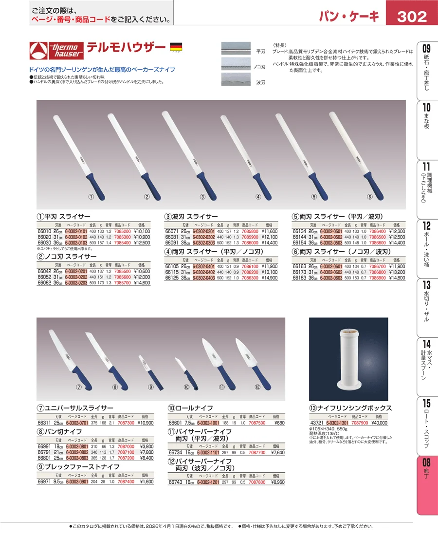 ホテルパン・ガストロノームパン ページ302