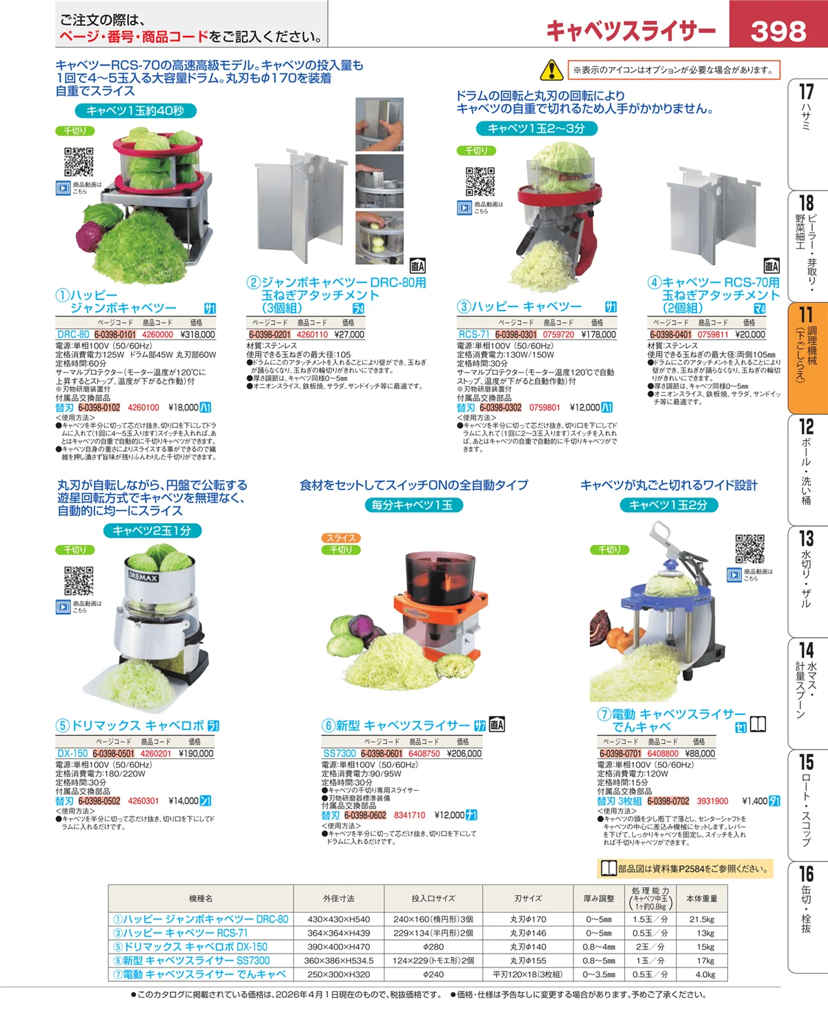 EBM業務用厨房用品カタログvol.26・ページ番号398・まな板