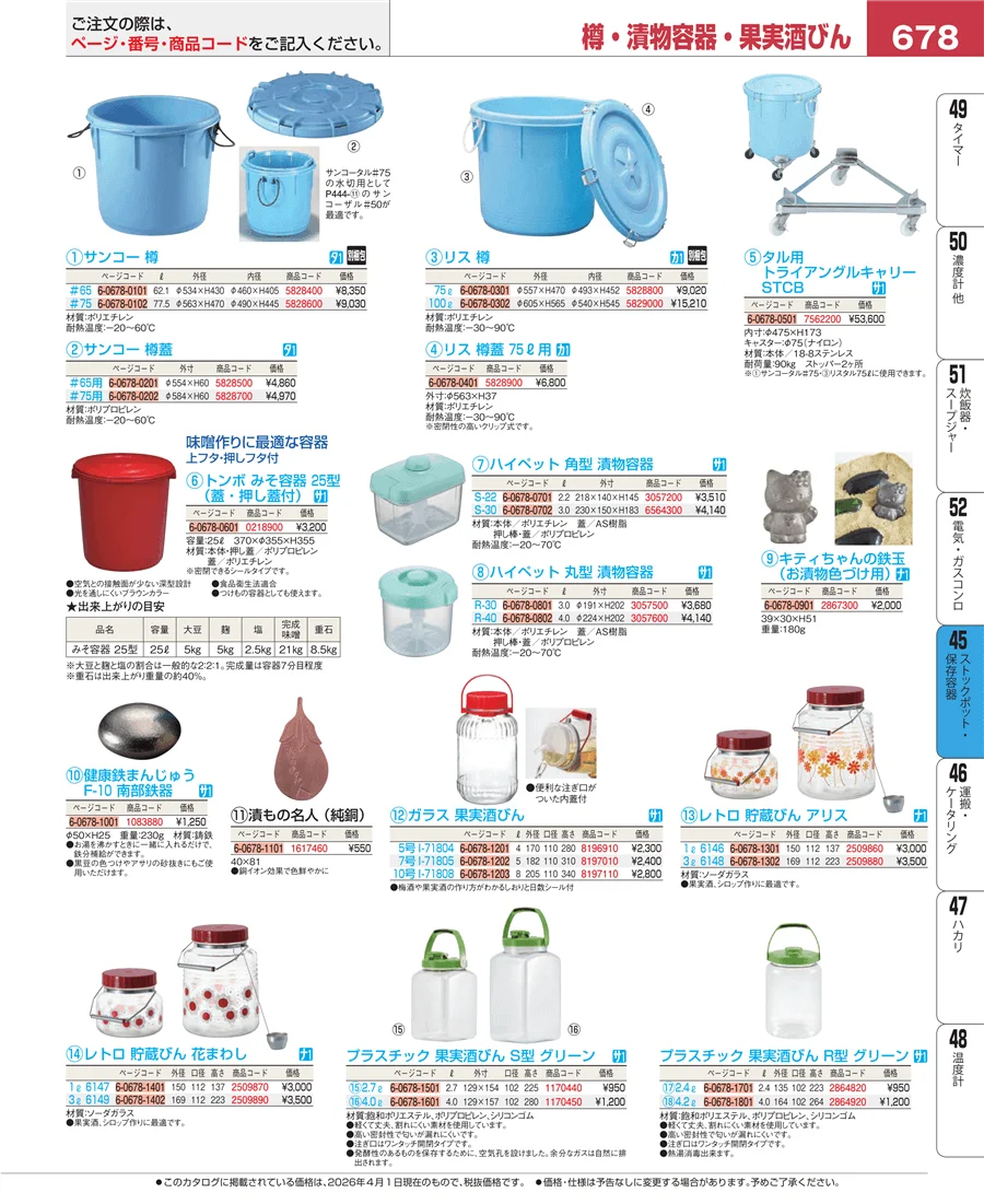 給食用スパテラ・すくい網・ひしゃく ページ678