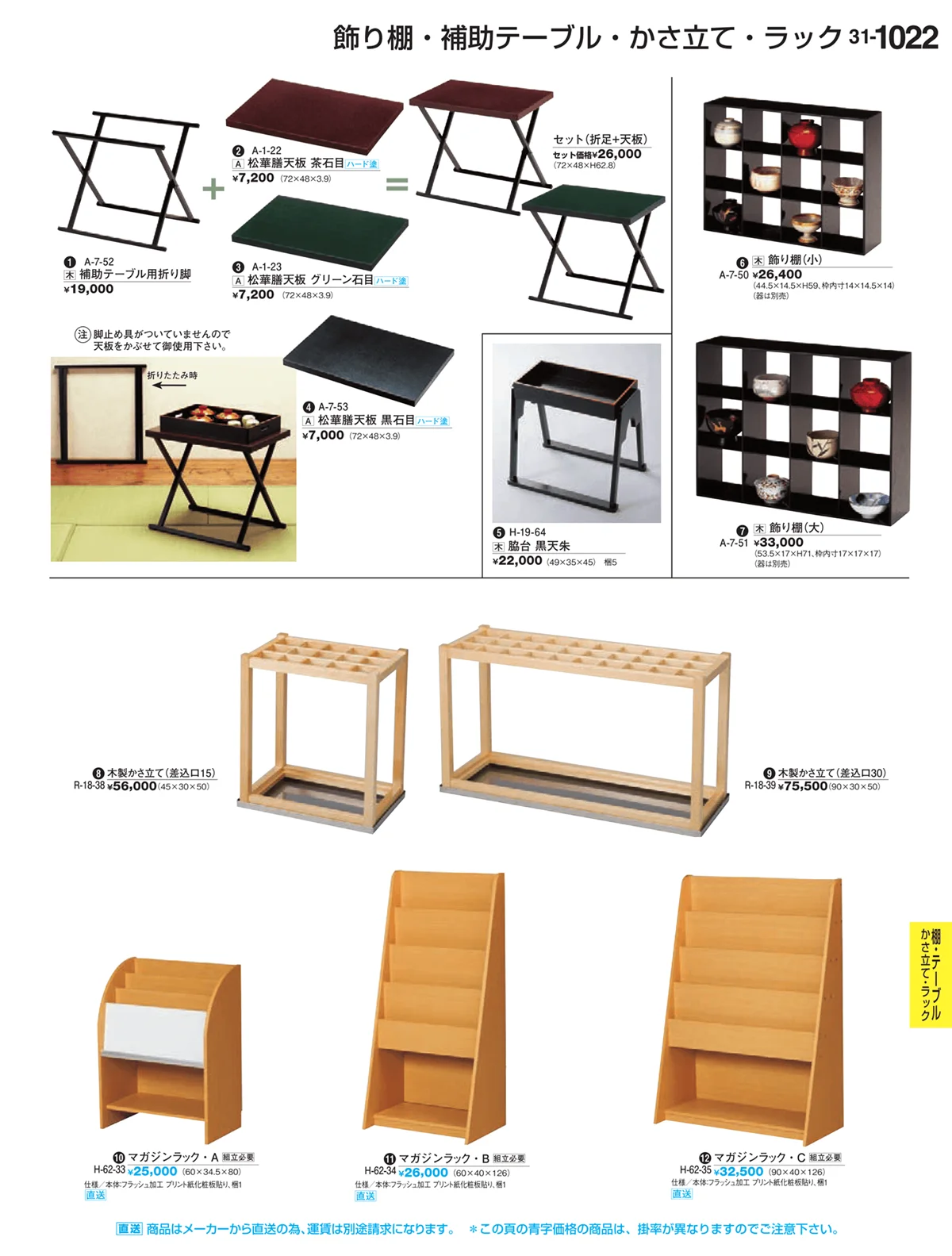 割烹漆器vol.31・ページ番号1022・Ｈ・Ｒ卓上小物
