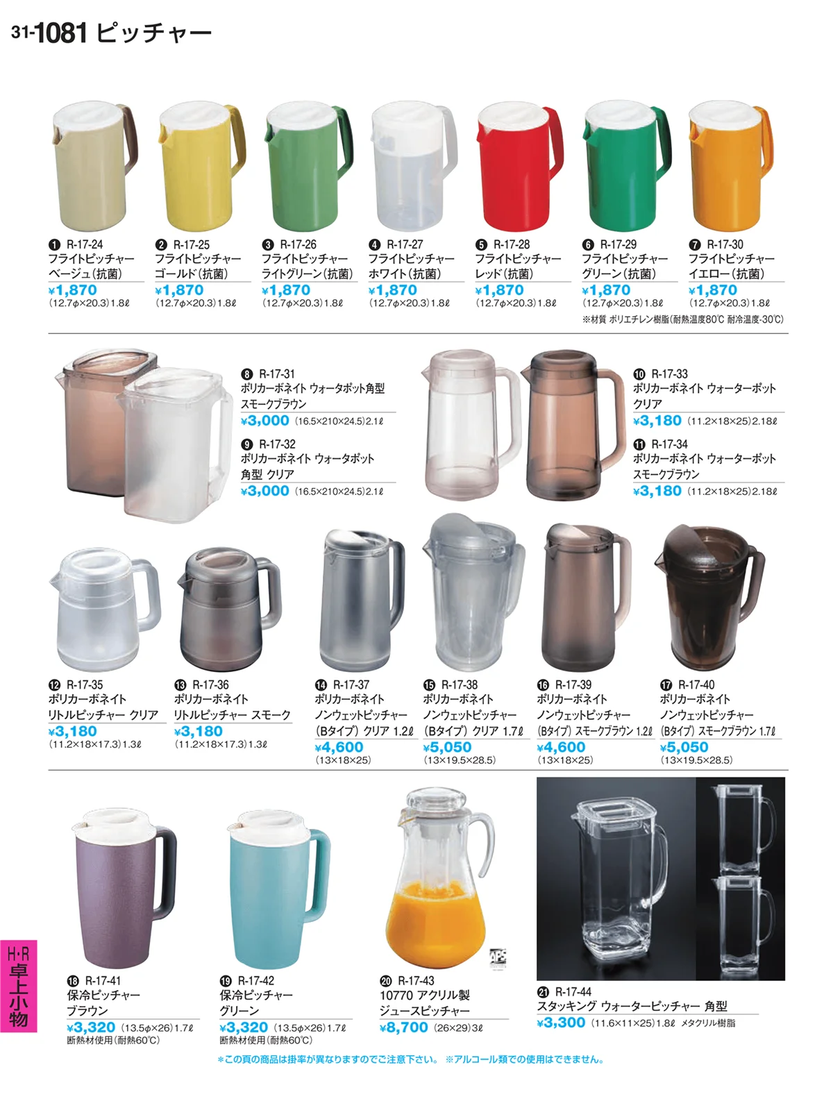 割烹漆器vol.31・ページ番号1081・Ｈ・Ｒ卓上小物