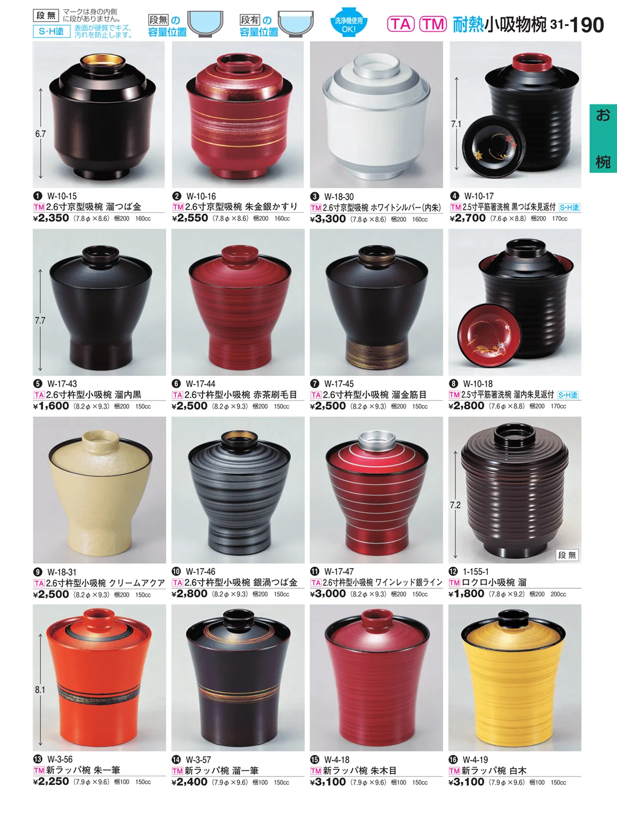 割烹漆器vol.31・ページ番号190・お椀