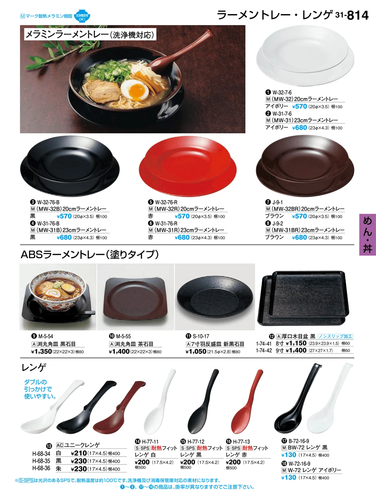 割烹漆器vol.31・ページ番号814・めん・丼