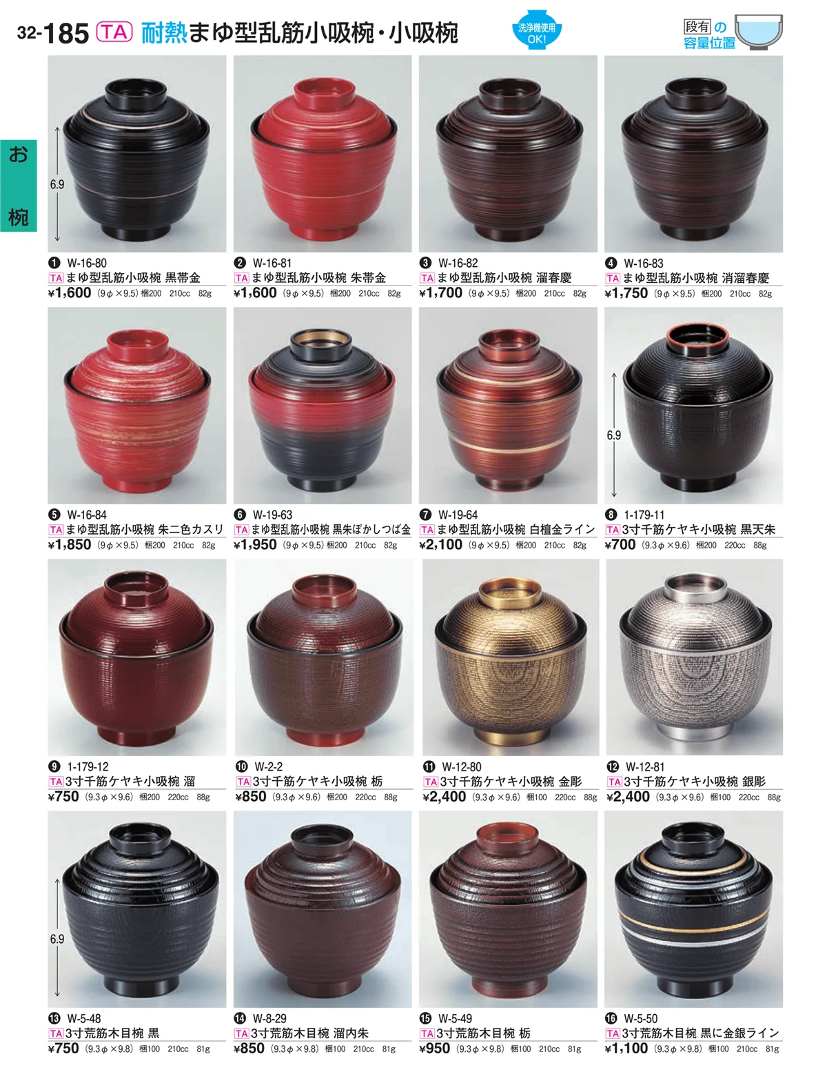 割烹漆器vol.32・ページ番号185・お椀
