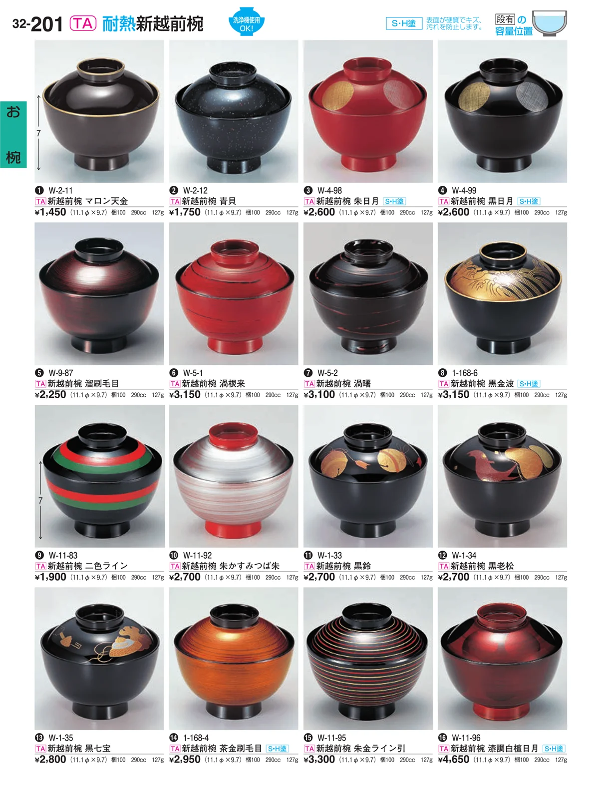 割烹漆器vol.32・ページ番号201・お椀