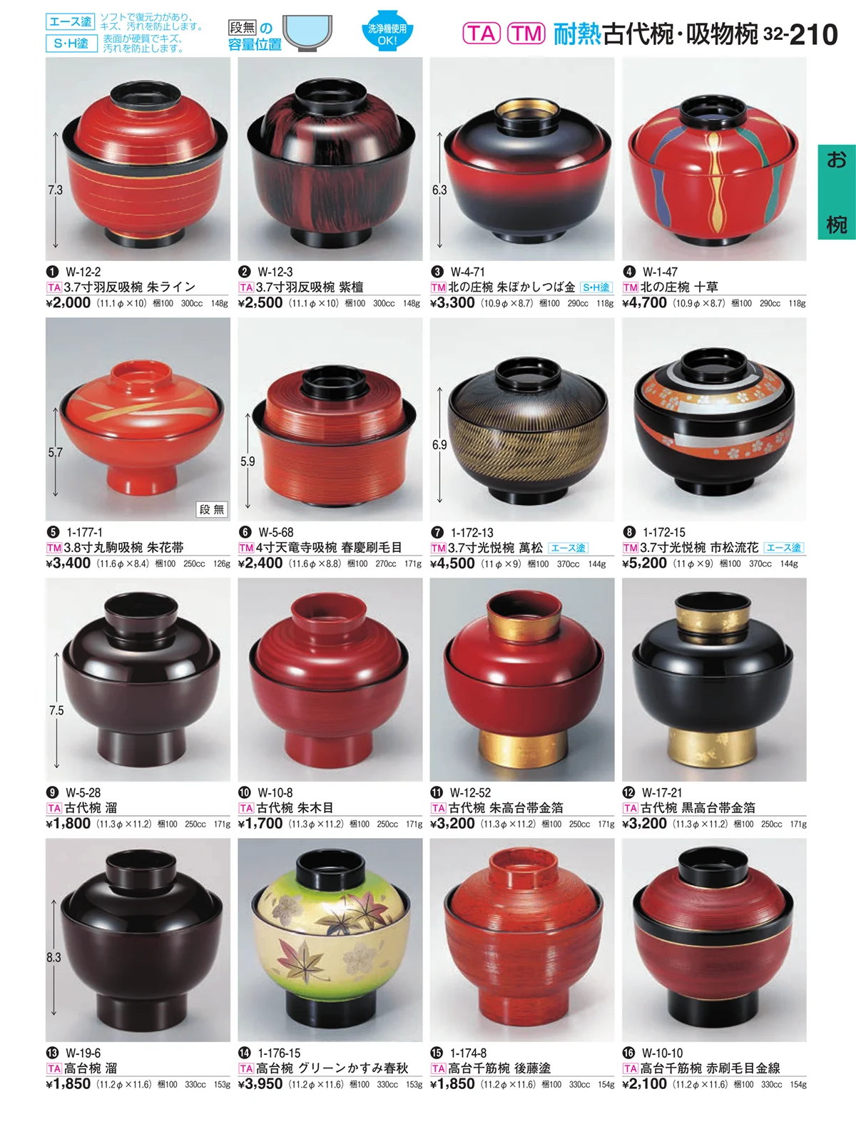 割烹漆器vol.32・ページ番号210・お椀