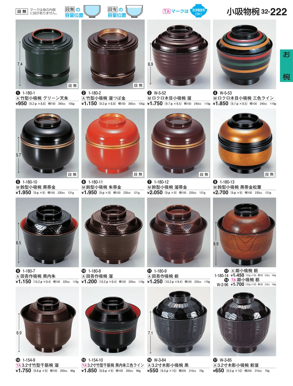割烹漆器vol.32・ページ番号222・お椀