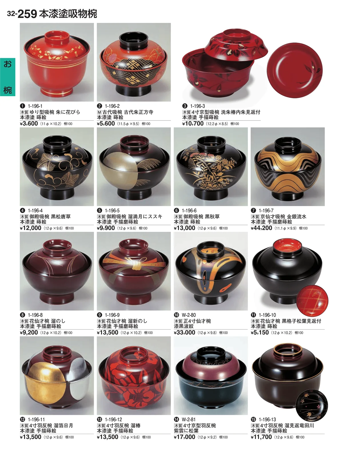 割烹漆器vol.32・ページ番号259・お椀
