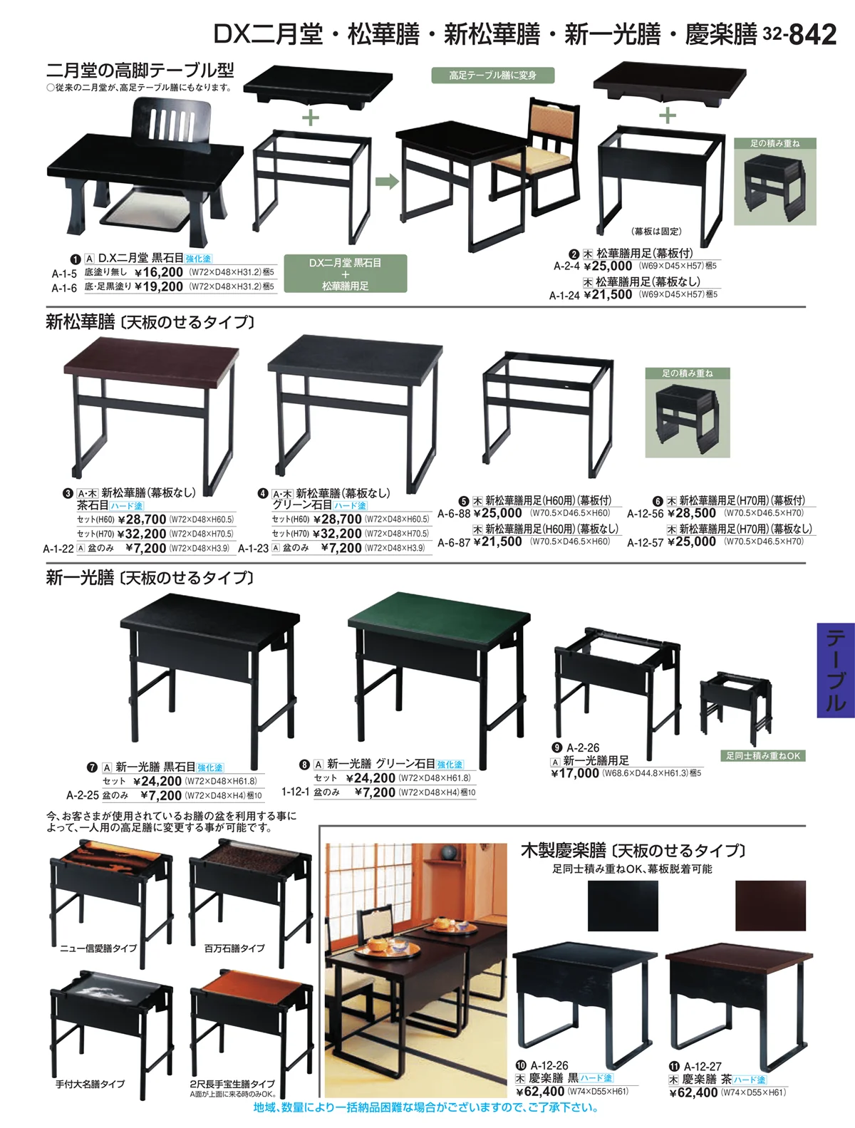 割烹漆器vol.32・ページ番号842・テーブル