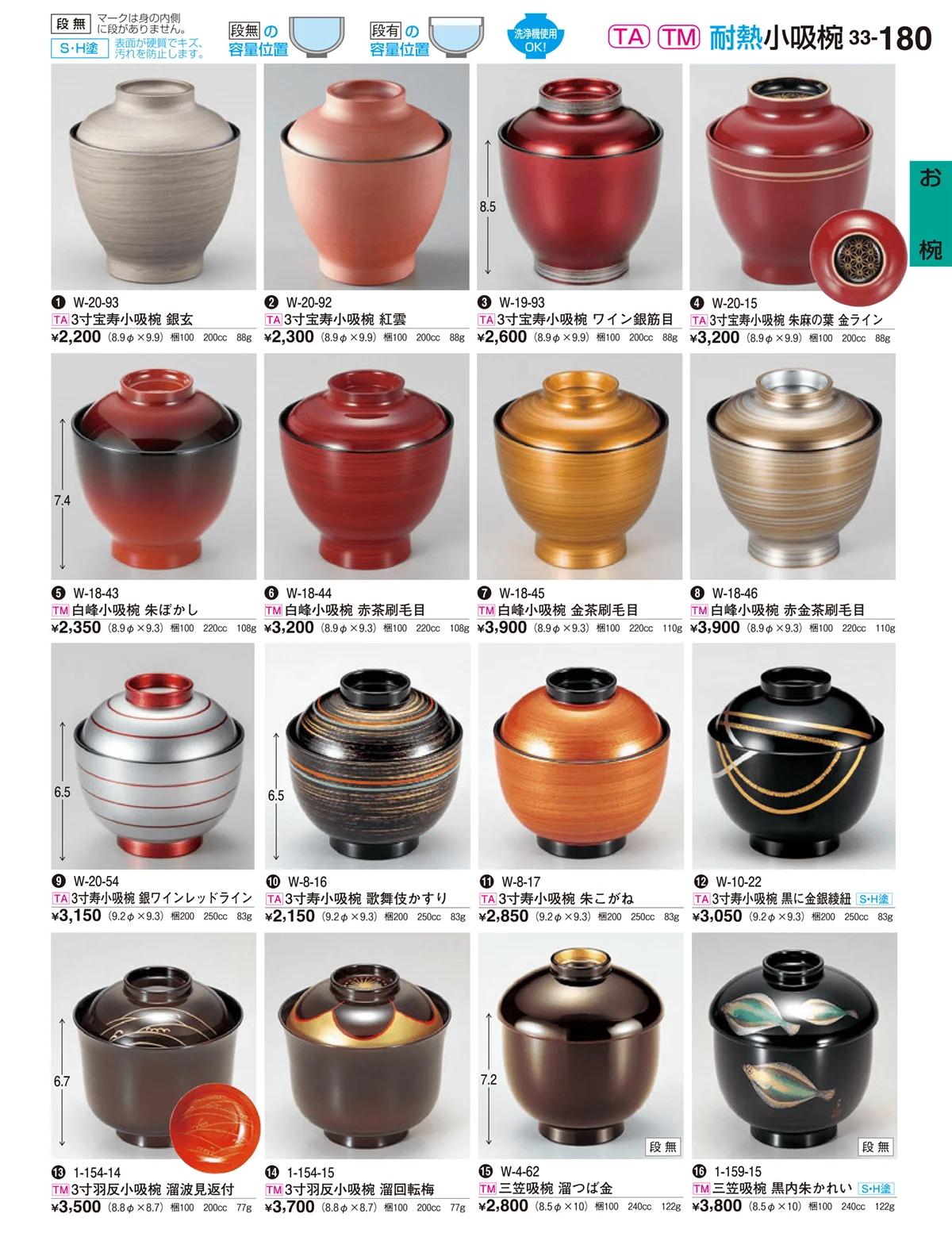 割烹漆器vol.33・ページ番号180・お椀