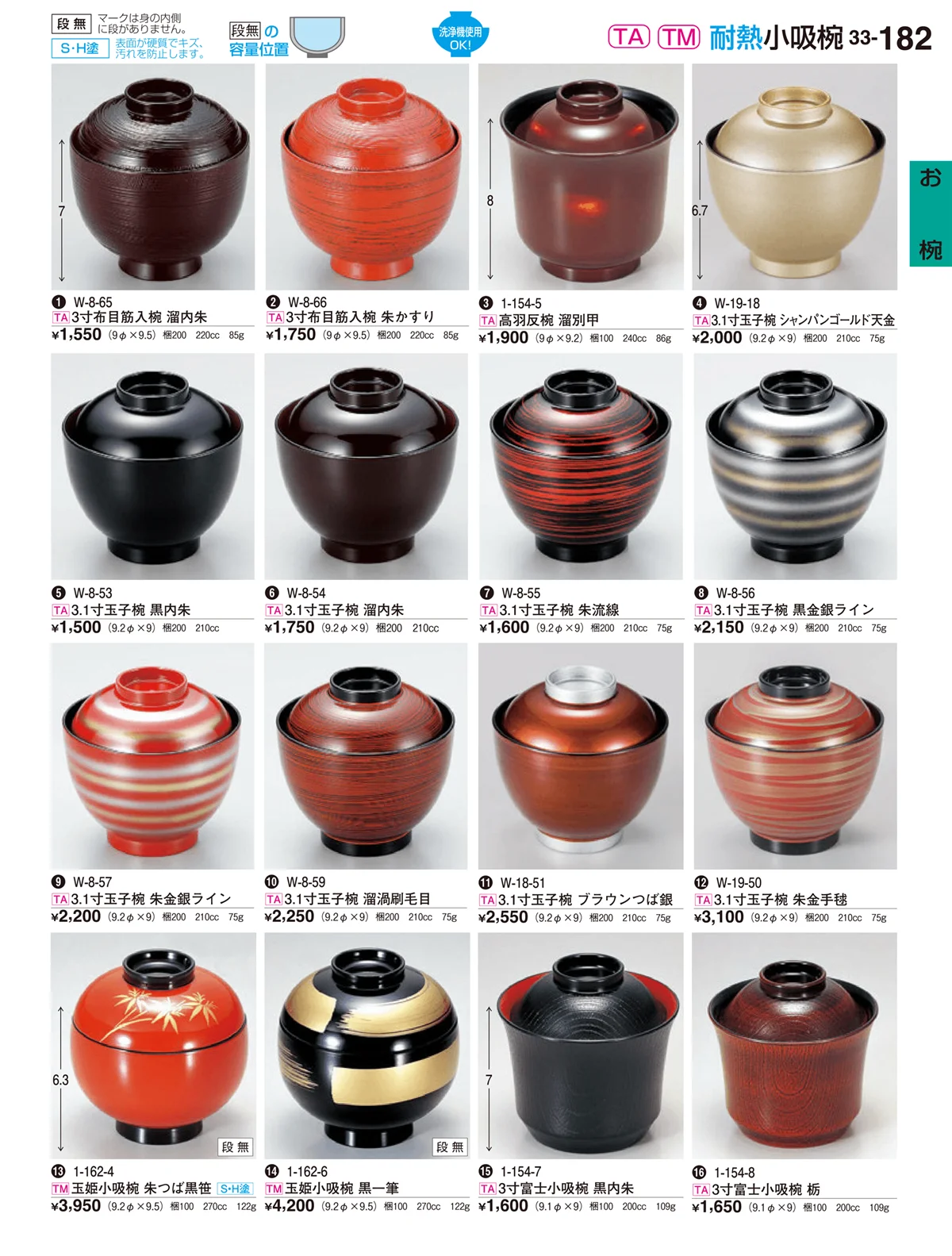 割烹漆器vol.33・ページ番号182・お椀