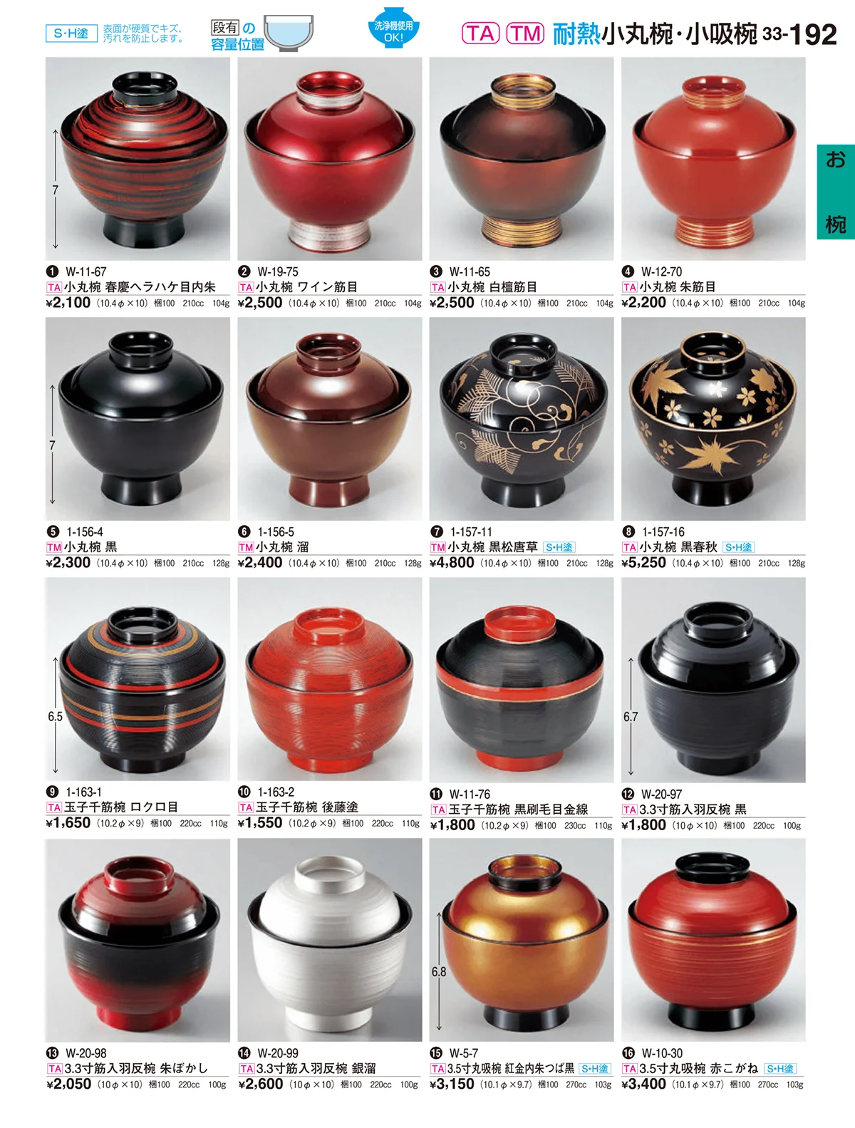 割烹漆器vol.33・ページ番号192・お椀