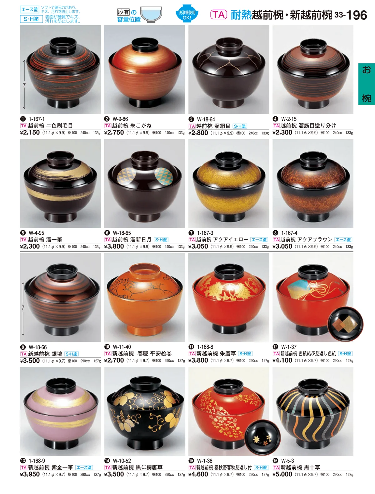 割烹漆器vol.33・ページ番号196・お椀