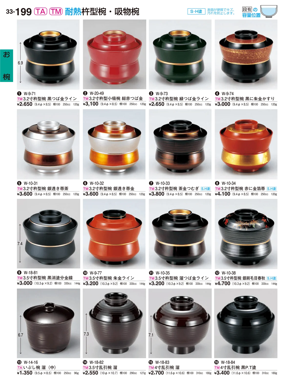 割烹漆器vol.33・ページ番号199・お椀